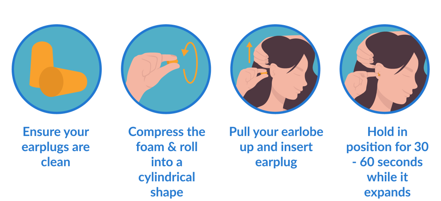 how to use foam earplugs